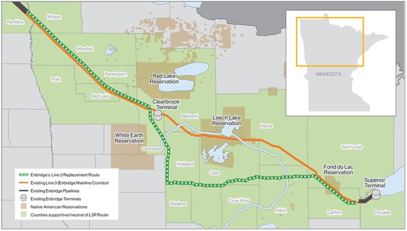 Enbridge Line 3 Map Line 3 Replacement Project - Enbridge Inc.