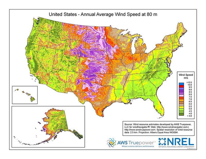 Windspeed map