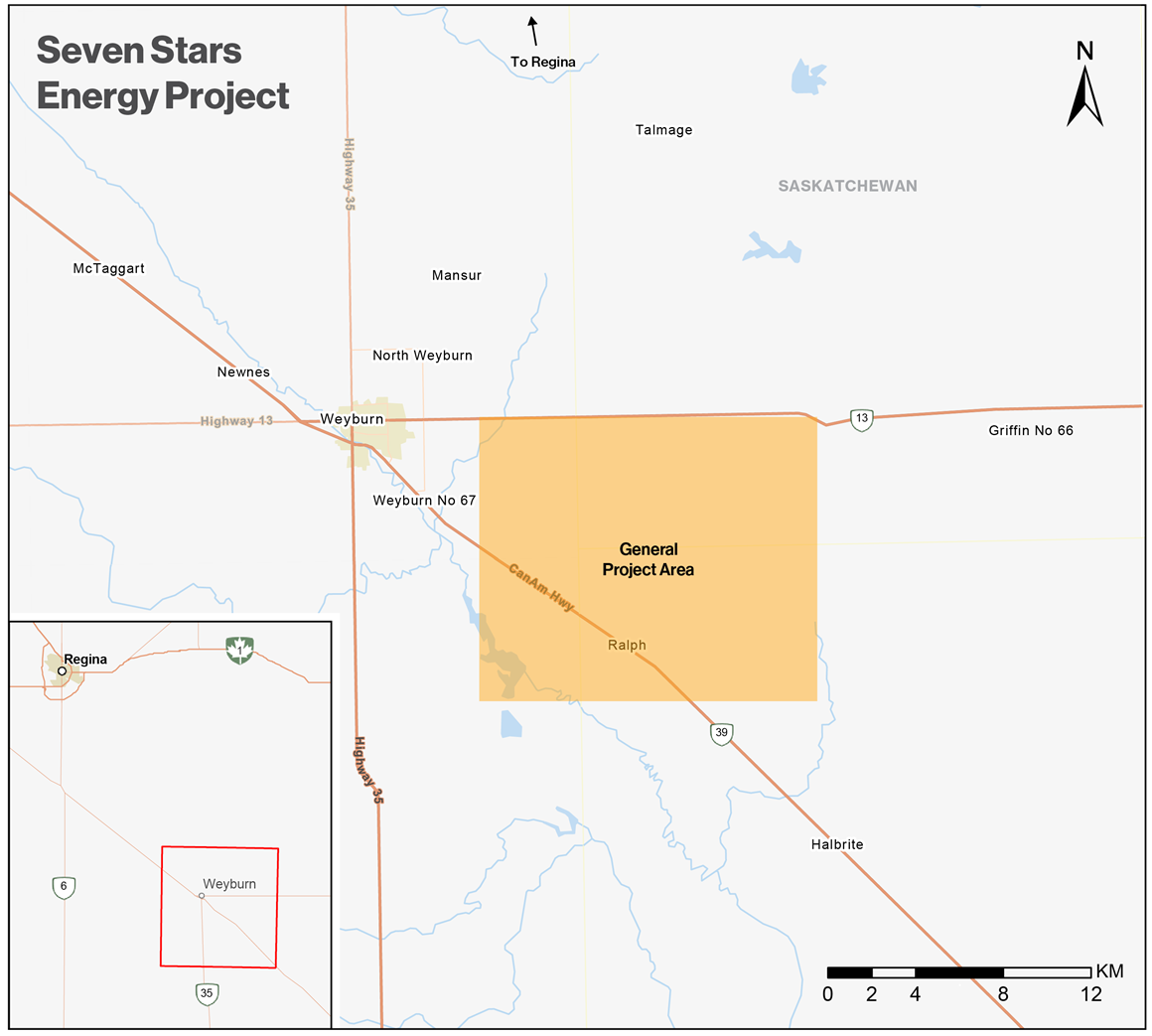 Map of southern Saskatchewan