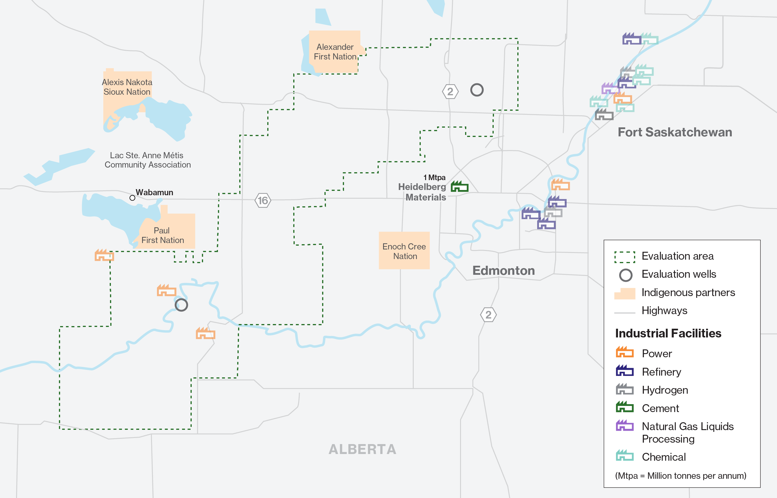 Map of Edmonton area