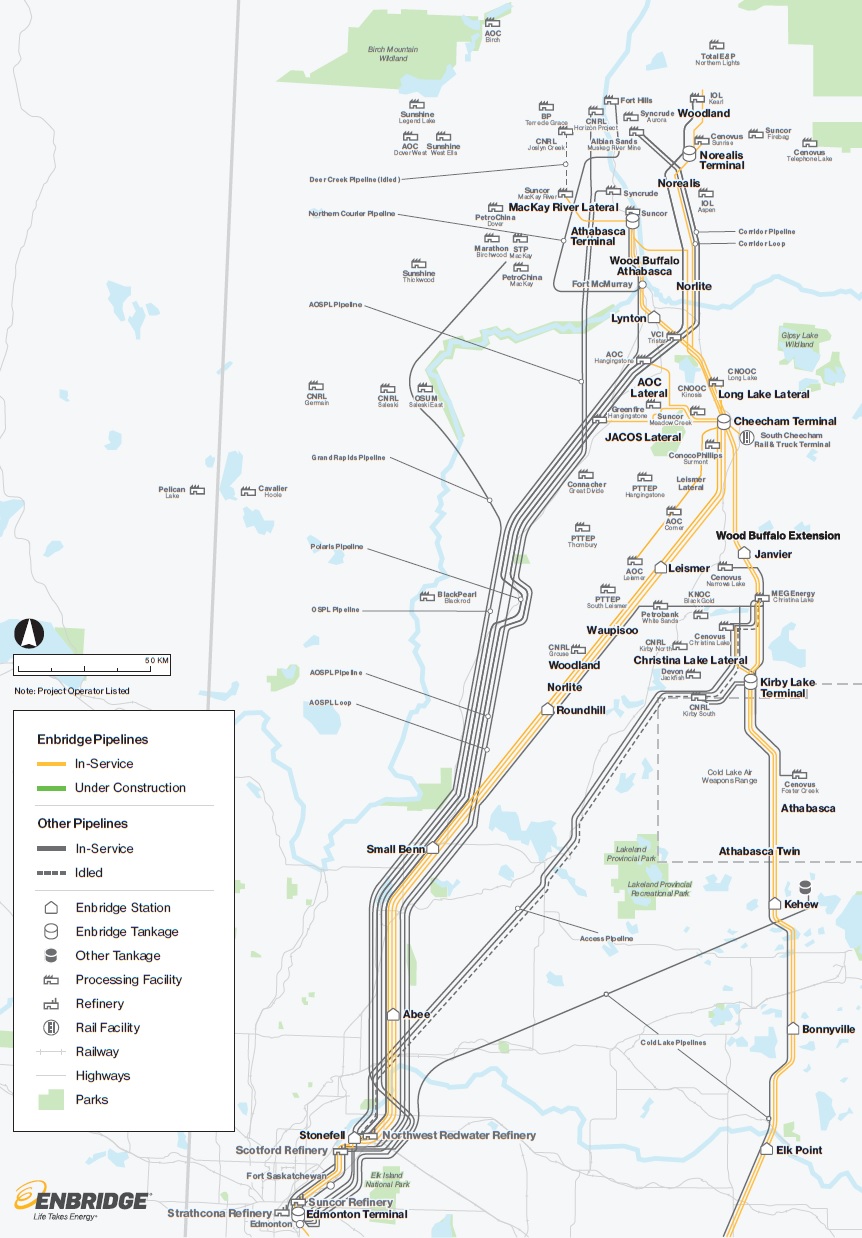 Map of Athabasca region