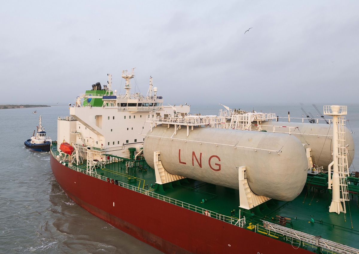 LNG carrier at port